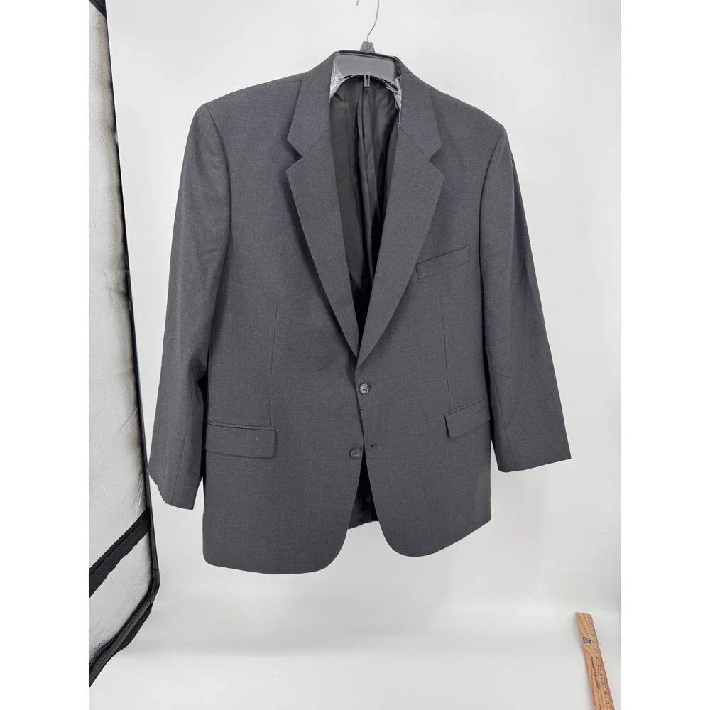 Brooks Brothers Sport Coat Blazer Jacket‎ 48L Charcoal Gray Wool Blend